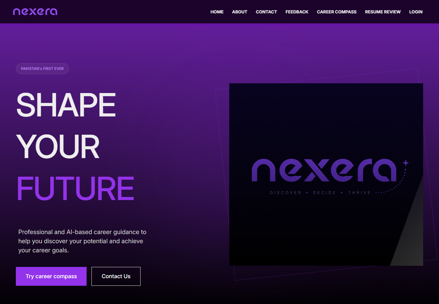 Nexera AI homepage screenshot